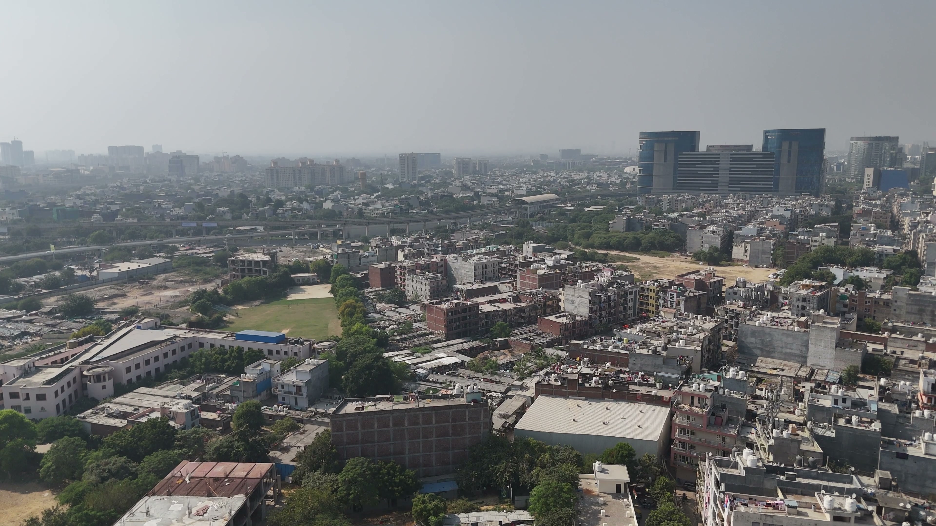 Gurugram drone footage