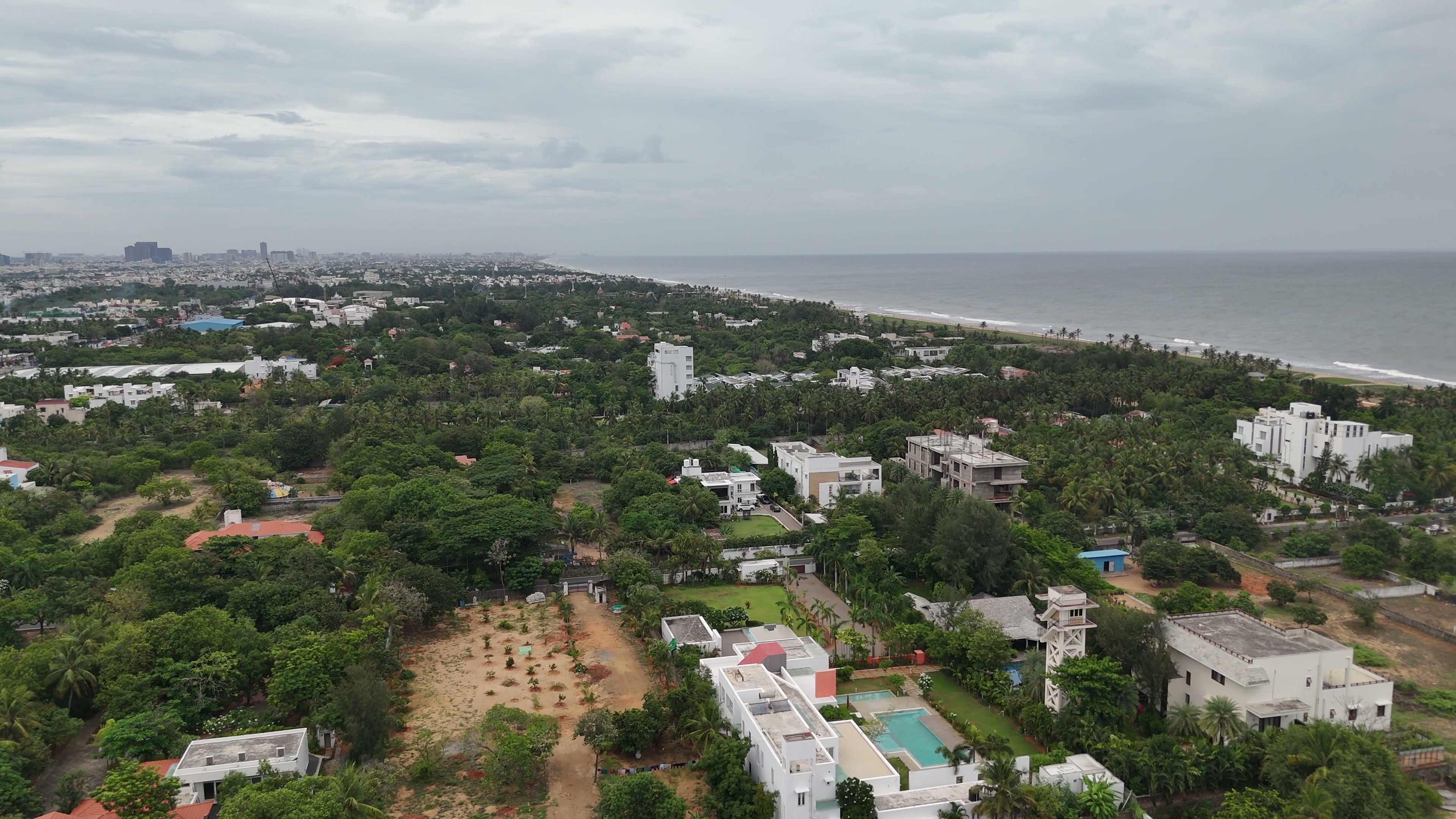 Pondicherry drone footage