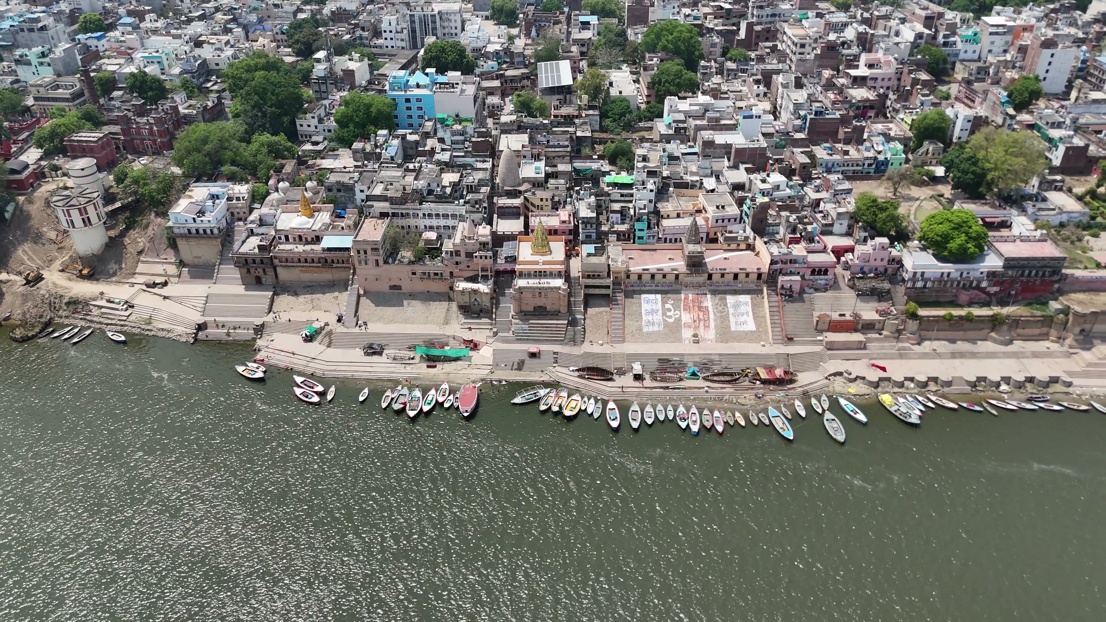 Varanasi drone clip 026
