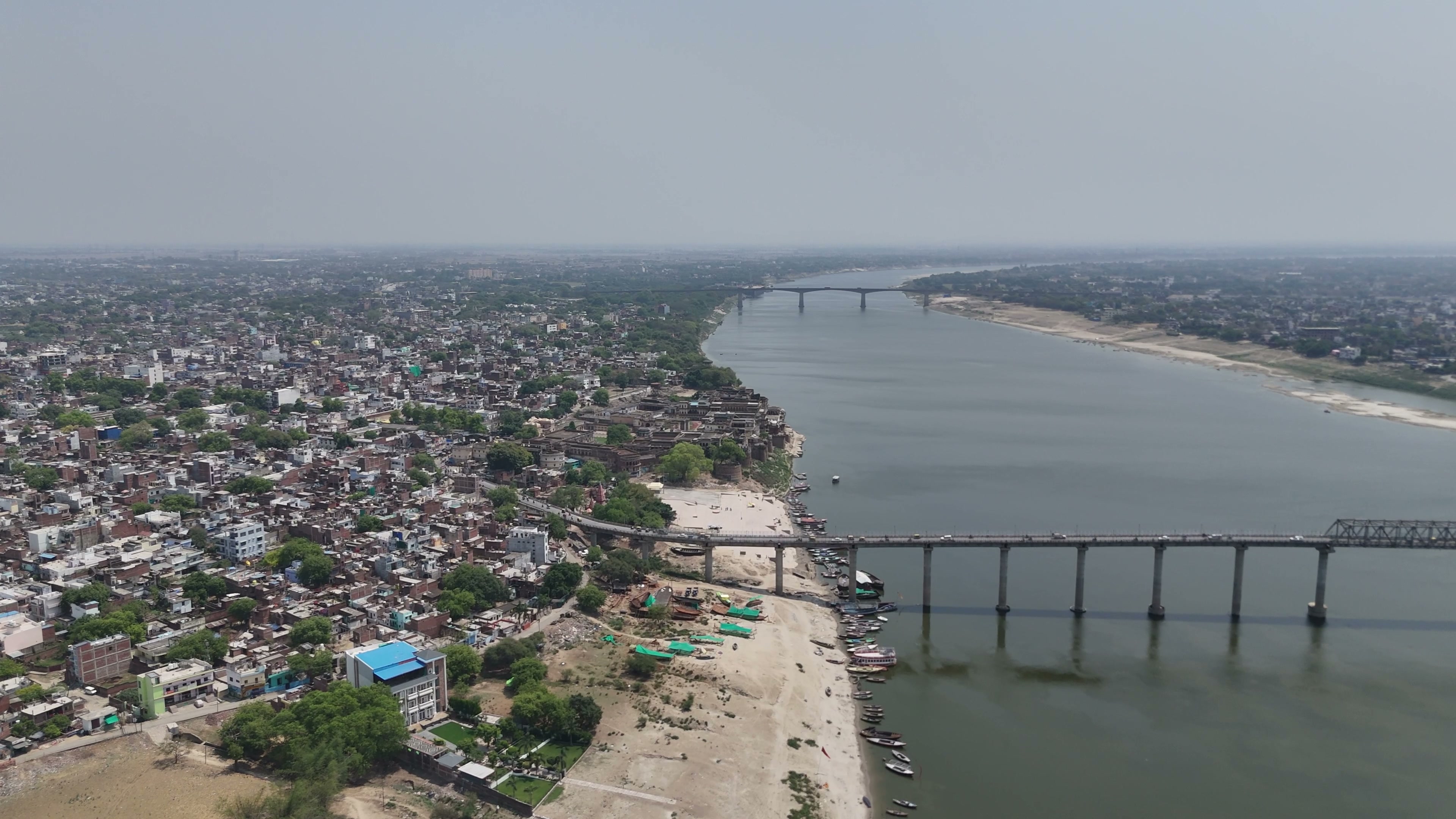 Varanasi drone clip 037