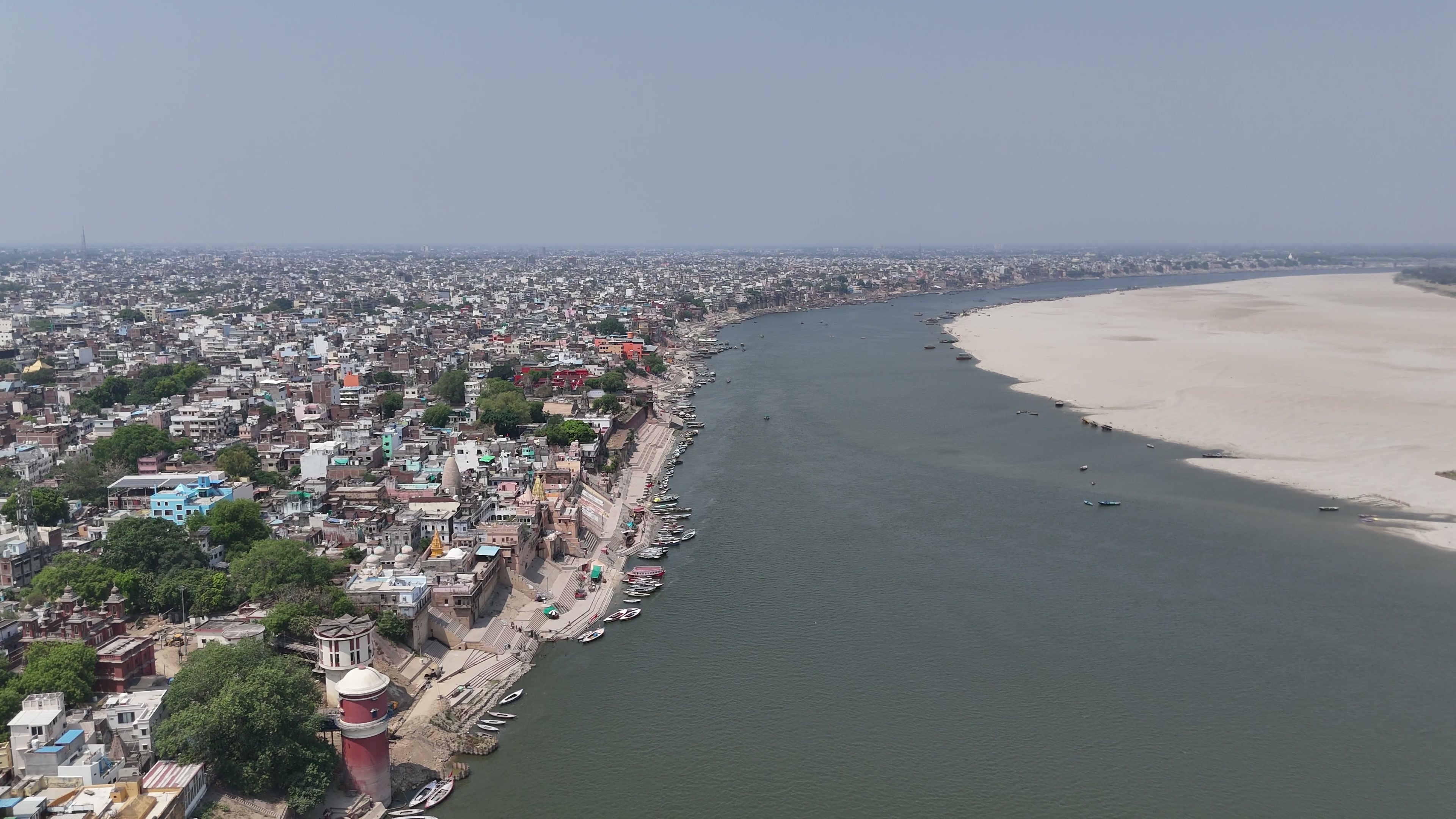 Varanasi drone clip 049