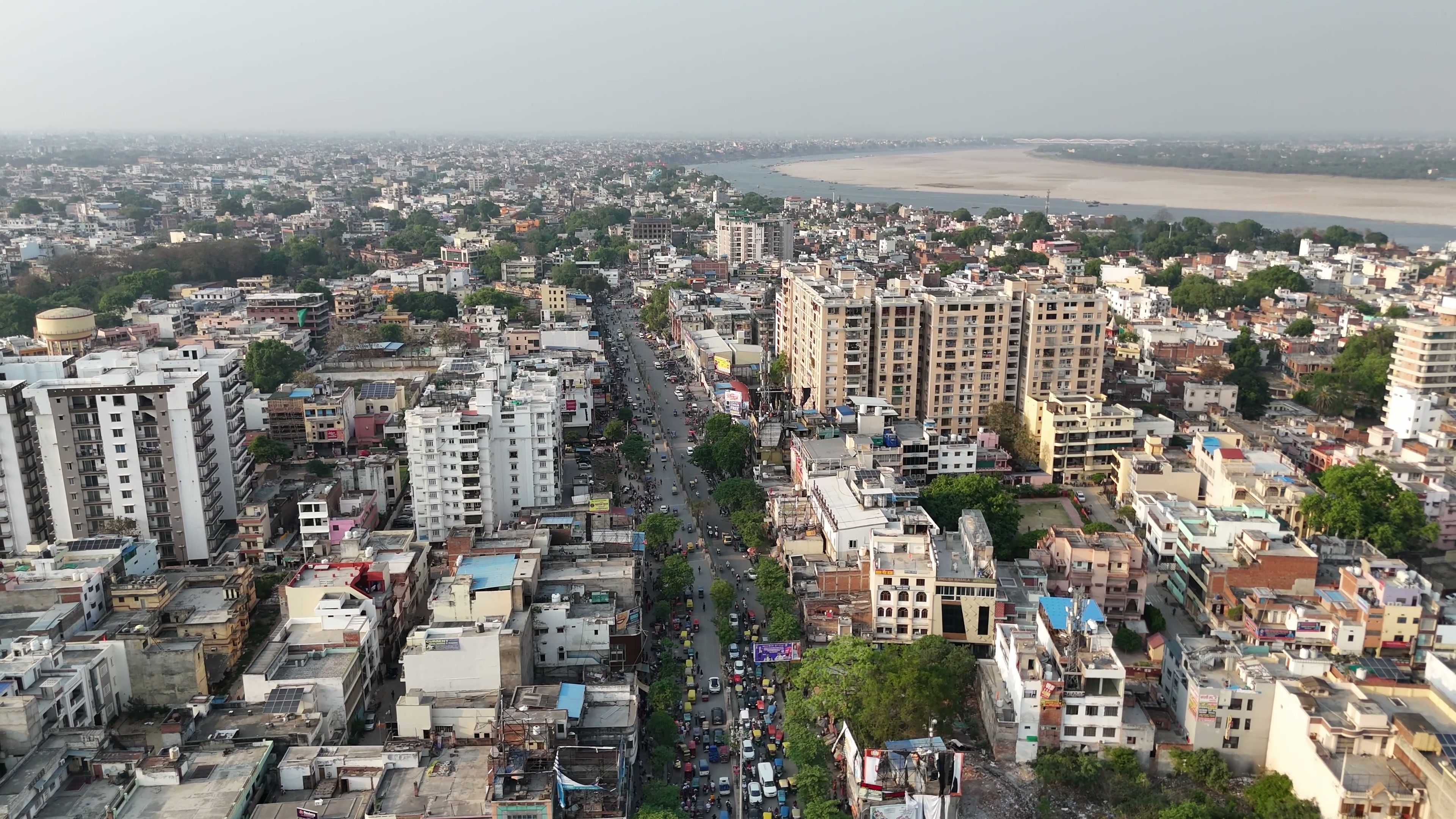 Varanasi drone clip 056