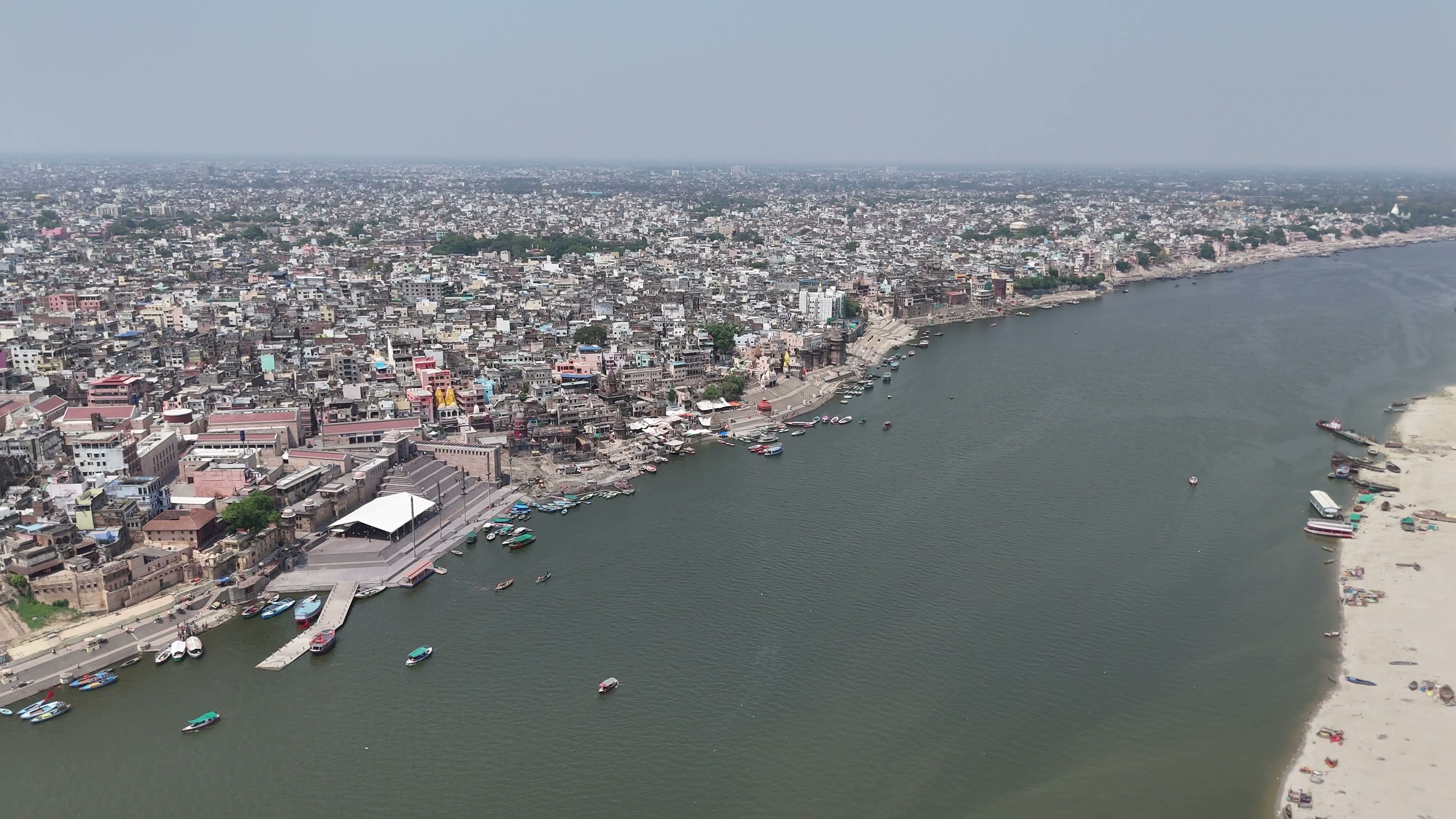 Varanasi drone clip 057