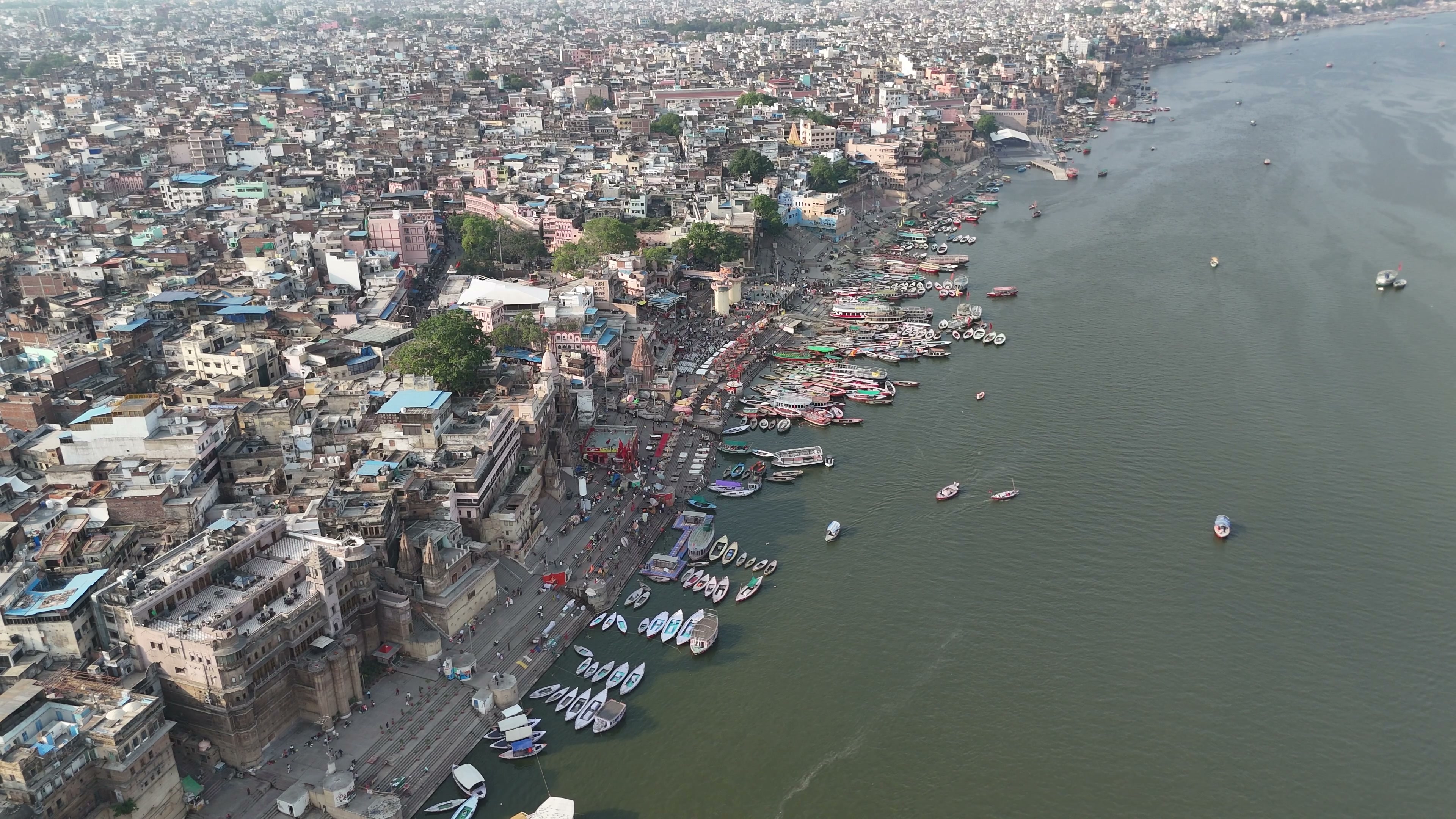 Varanasi drone clip 069