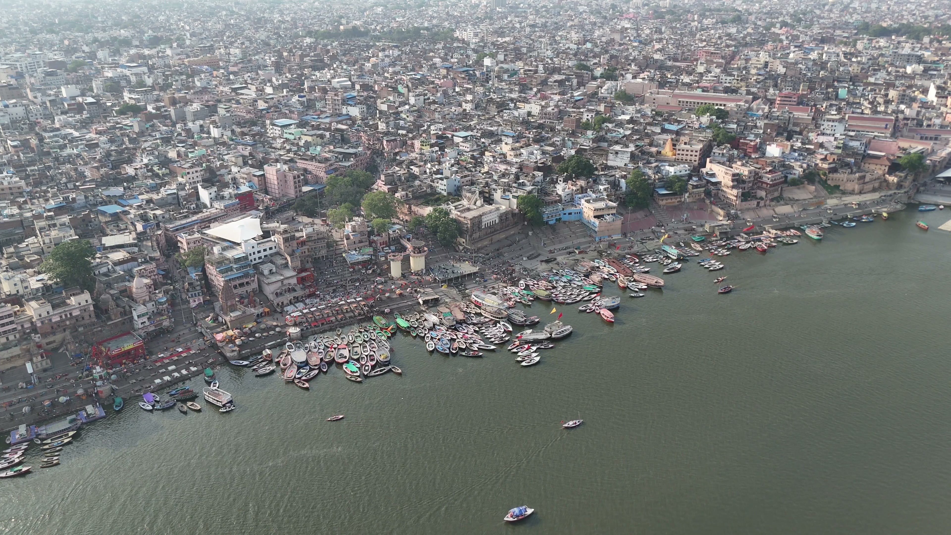 Varanasi drone clip 071