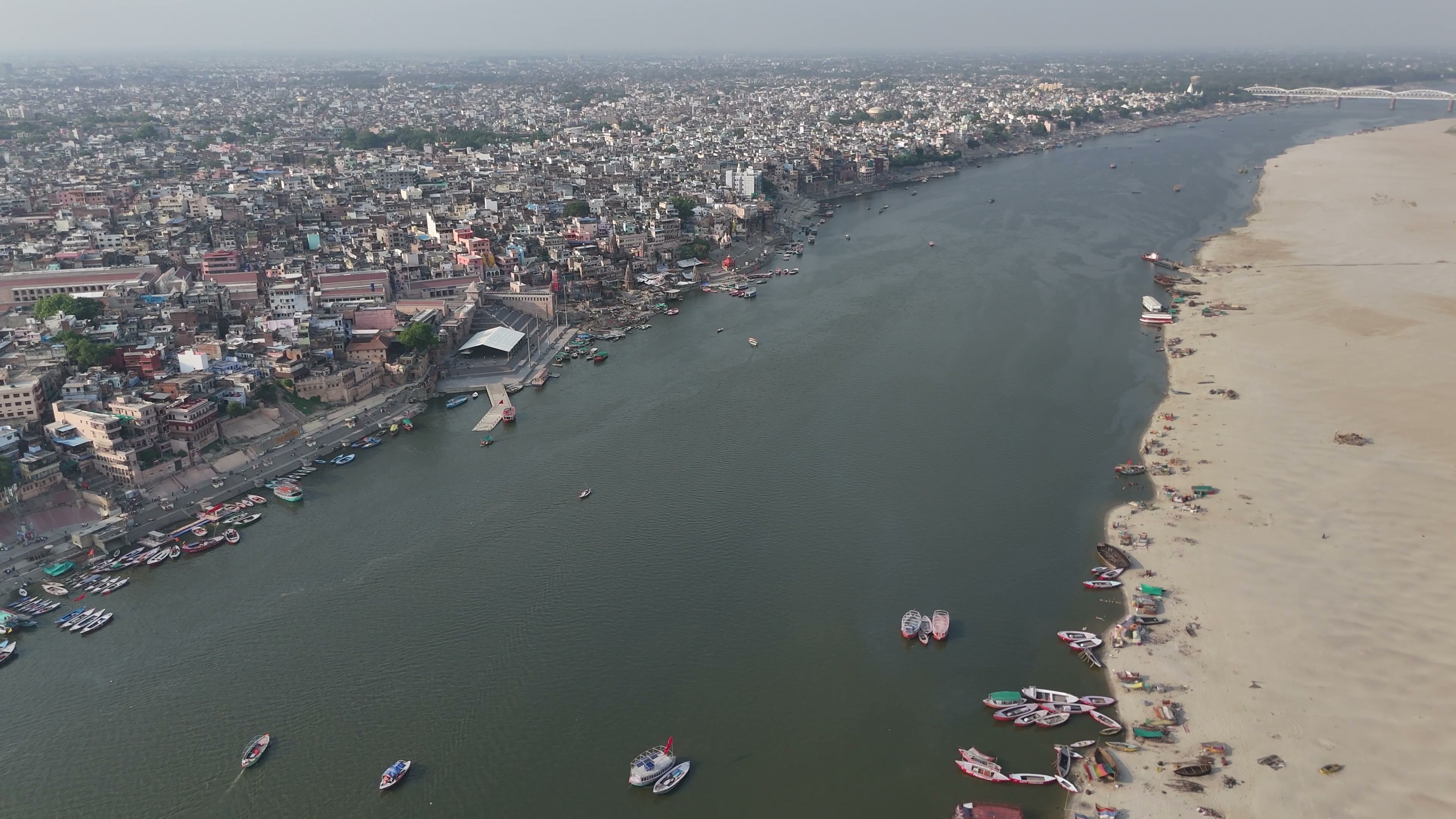 Varanasi drone clip 075