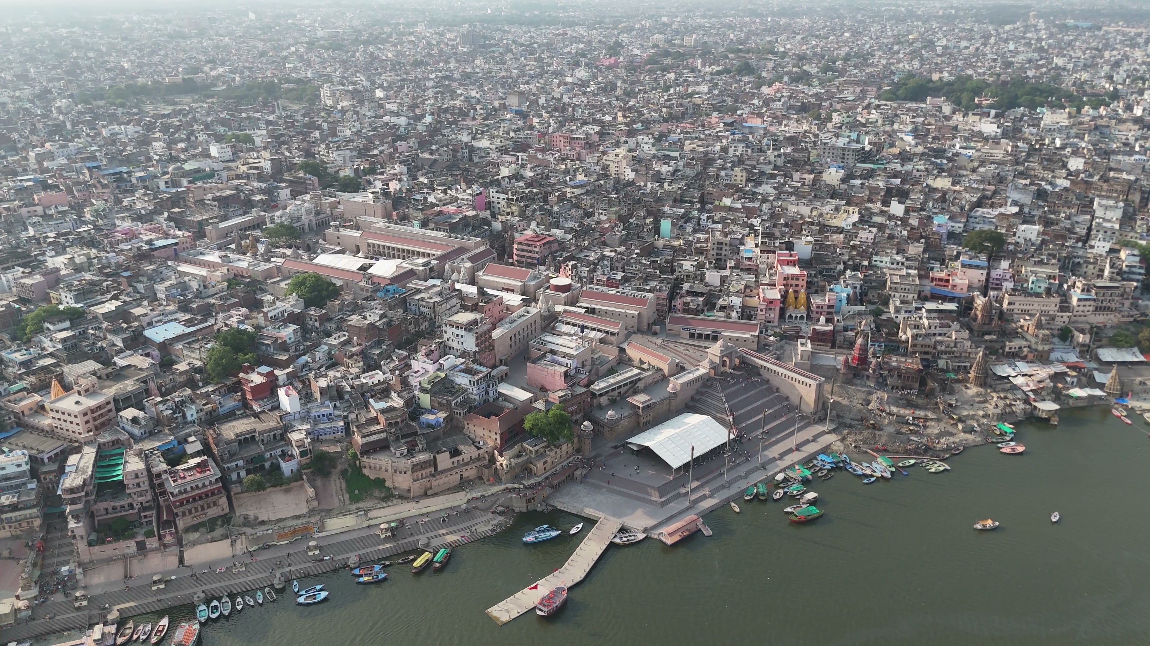 Varanasi drone clip 077