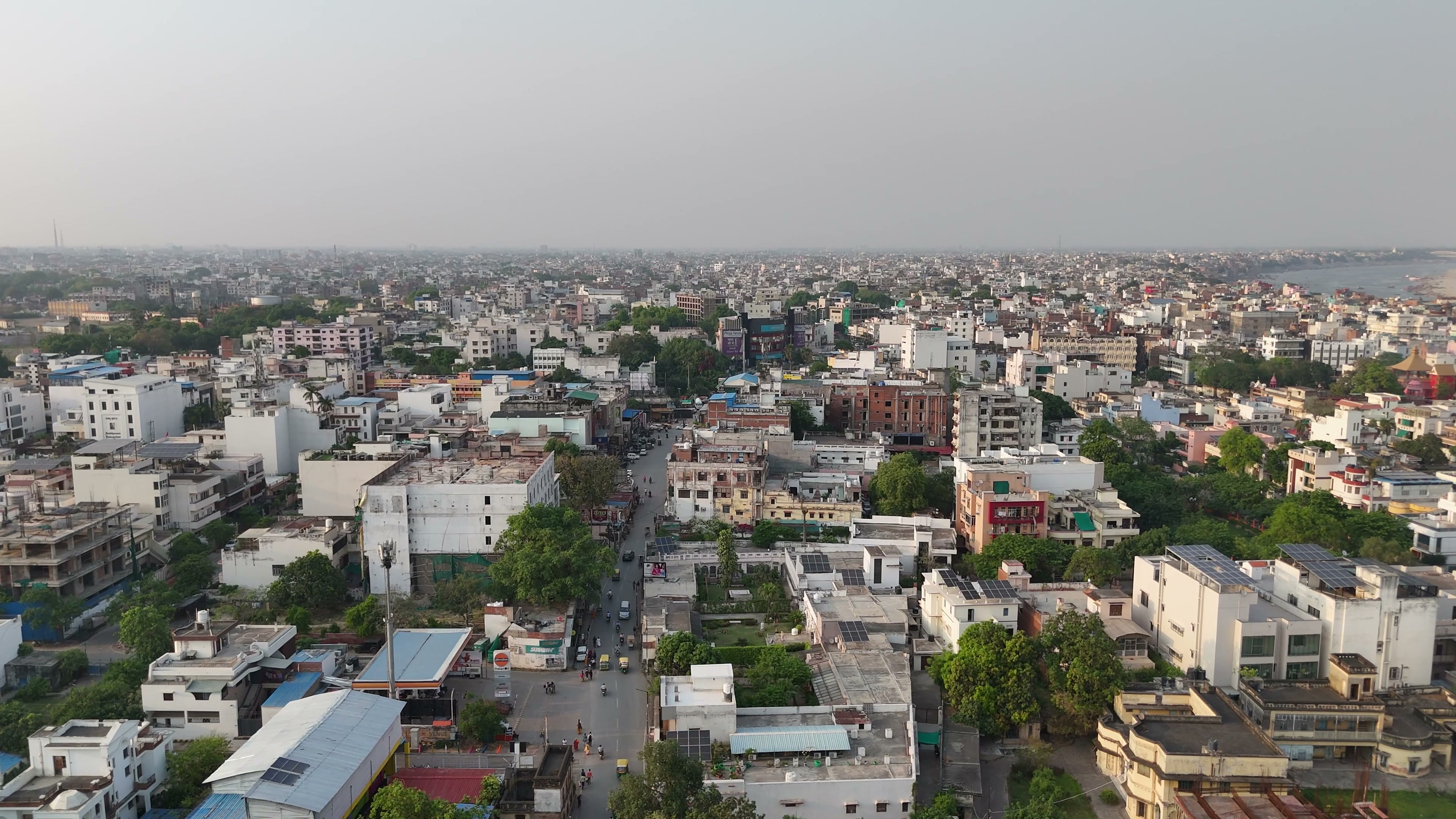 Varanasi drone clip 078