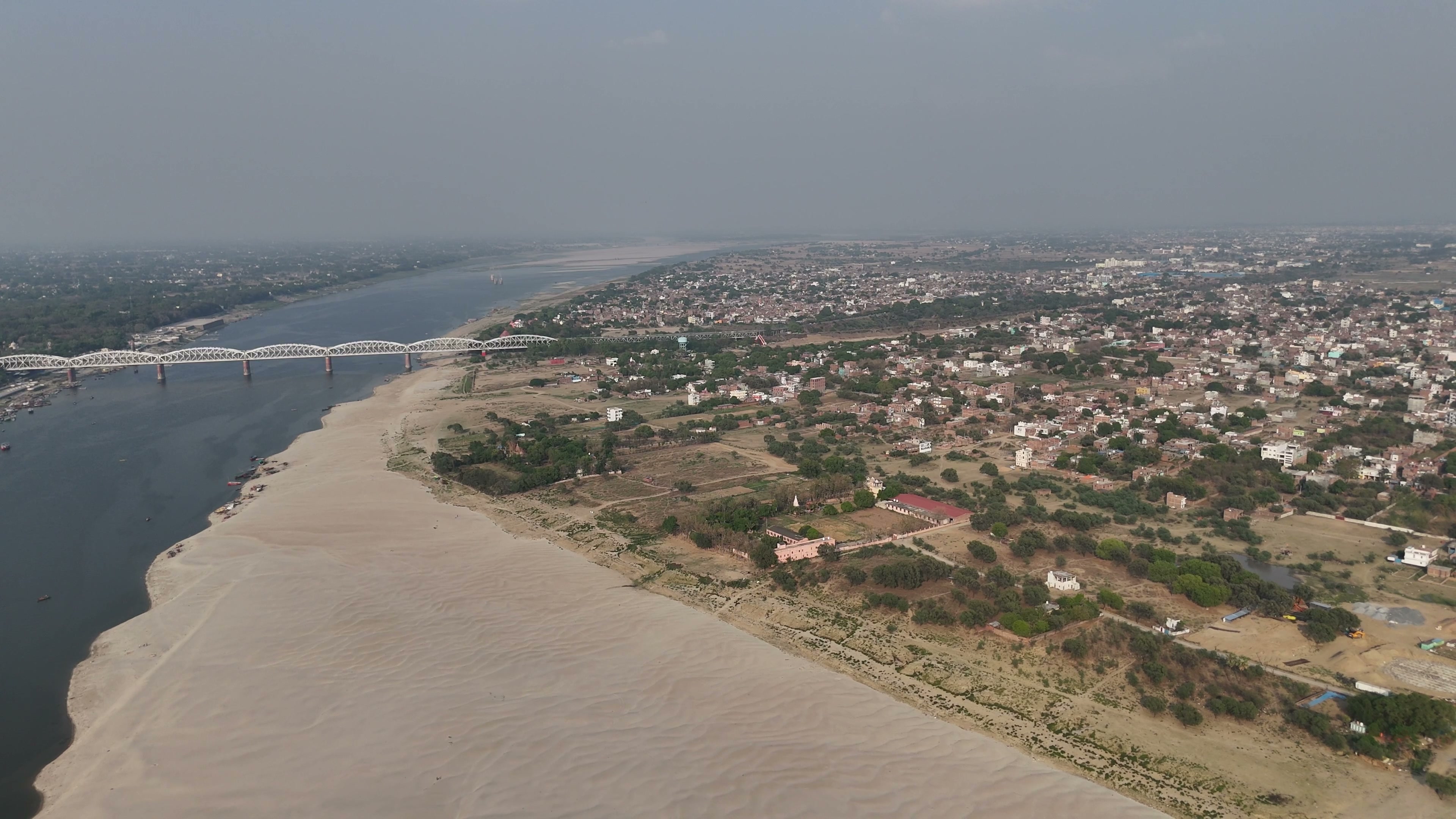 Varanasi drone clip 086