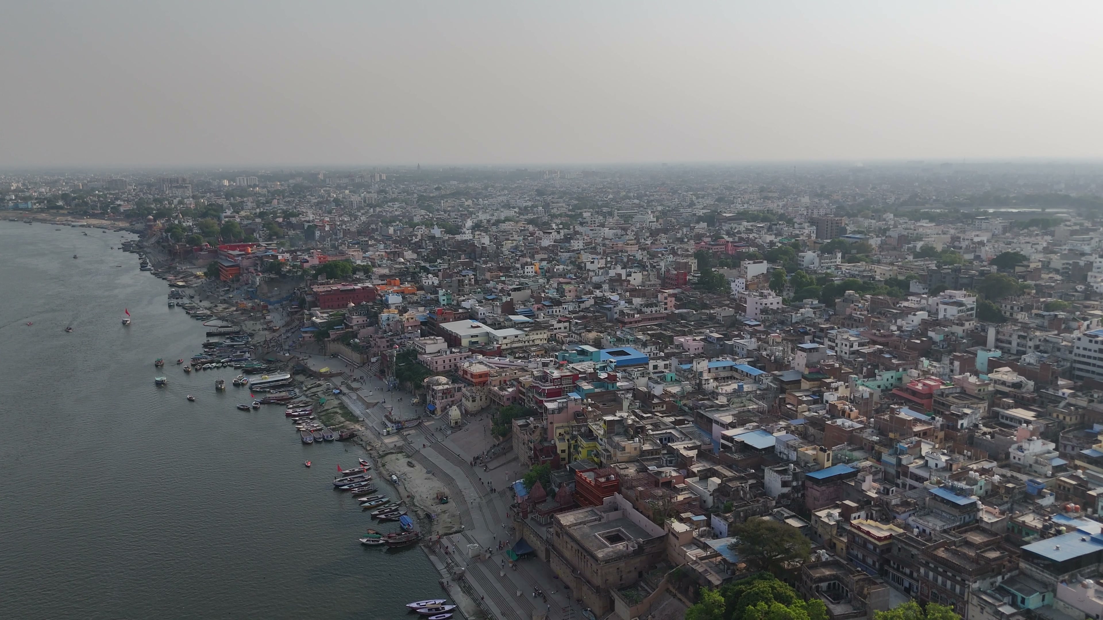 Varanasi drone clip 089
